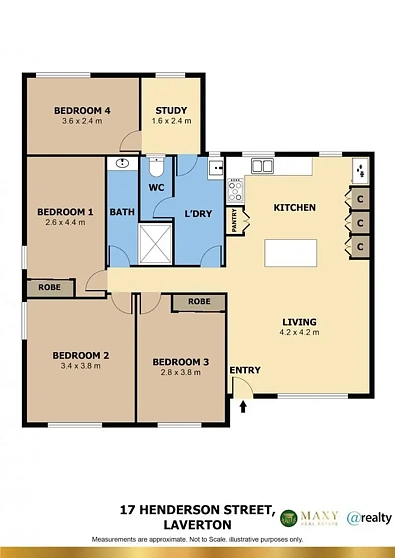 17 Henderson Street, Laverton, VIC 3028, 4 Bedrooms, 1 Bathrooms, House