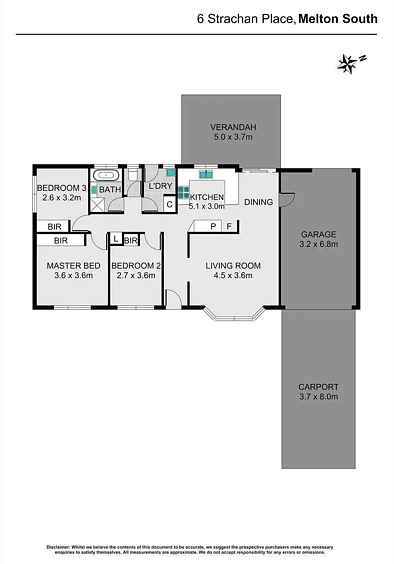 6 Strachan Place, Melton South, VIC 3338, 3房, 1浴, House