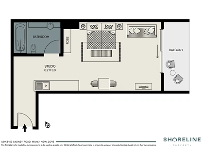112/48-52 Sydney Road, Manly, Northern Beaches, 1房, 1浴, Apartment