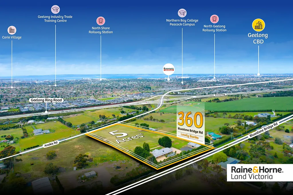 Lovely Banks 5બેડરૂમ FULLY RENOVATED 55-SQUARE HOME & PANORAMIC CORIO BAY & GEELONG VIEWS ON 5 ACRES IN LOVELY BANKS!