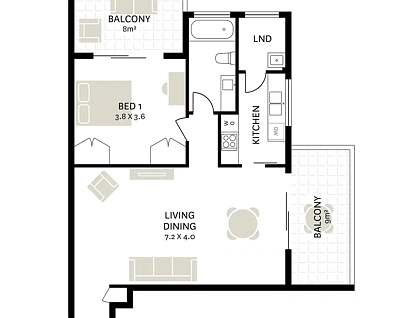 23/20 Tranmere Street, Drummoyne, NSW 2047, 1房, 1浴, 公寓
