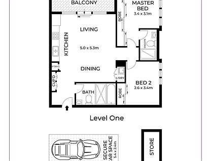 8/30-40 George Street, Leichhardt, Inner West, 2房, 2浴, Apartment