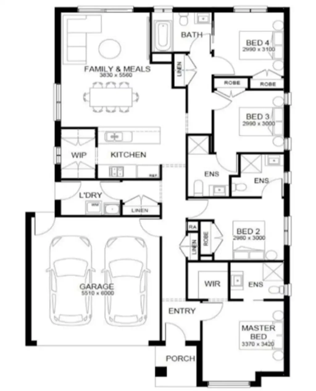 Truganina 4房 4卧4卫2车库 石英台面 空调照明 遮盖物 景观美化 纱窗报警 ONE OPPORTUNITY. LOCKED IN PRICE UNTIL 2027.