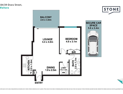 504/39-47 Orara Street, Waitara, Upper North Shore, 1房, 1浴, Apartment