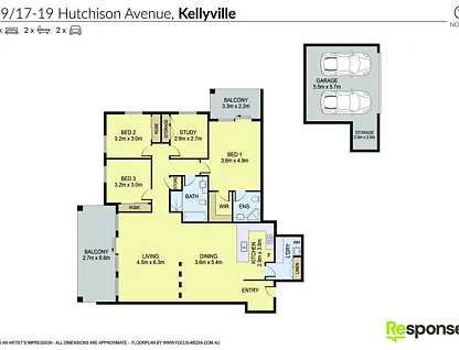 19/17-19 Hutchison Avenue, Kellyville, The Hills, 4 phòng ngủ, 2 phòng tắm, Apartment