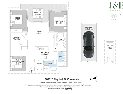 205/20 Playfield Street, Chermside, Brisbane - Northern Region , 2 chambres, 2 salles de bain, Apartment