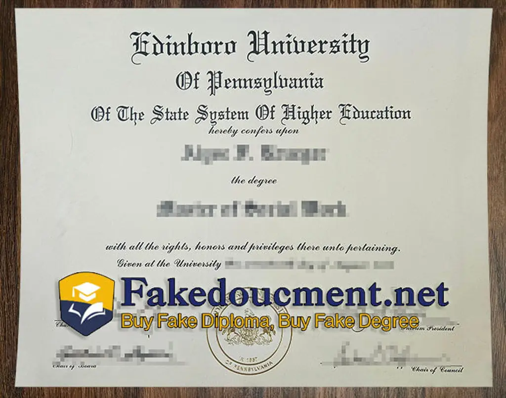 Obtain a fake Edinboro University of Pennsylvania degree.