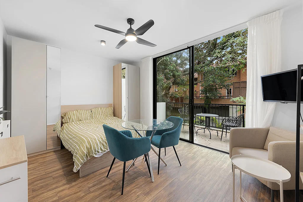 Fully Furnished, As-New studio in the heart of Bondi Junction for Lease.