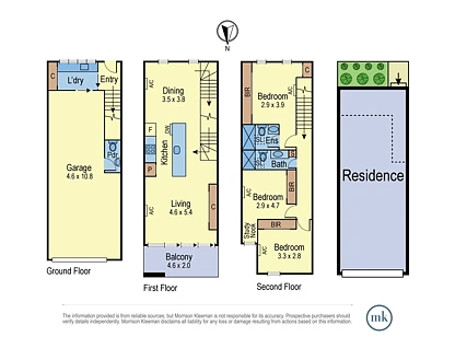 4/37 Cramer Street, Preston, North Melbourne, 3房, 2浴, Townhouse
