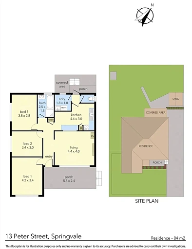 13 Peter Street, Springvale, VIC 3171, 3房, 1浴, House