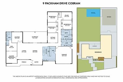 Plano ng Bahay - 9 Packham Drive, Cobram, VIC 3644