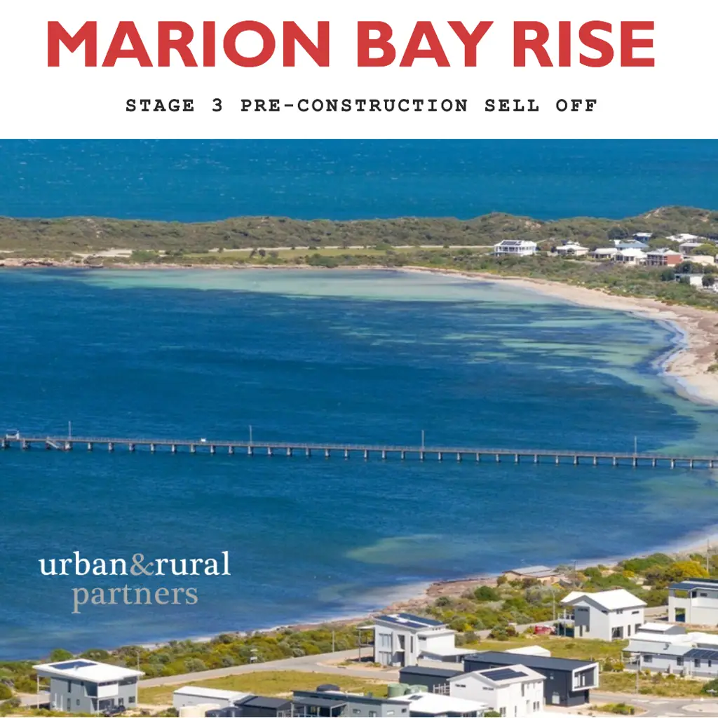 Marion Bay MARION BAY RISE * 30 blocks now Sold * STAGE 3 - PRE CONSTRUCTION SELL OFF - SETTLE SEPTEMBER 2025!