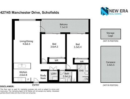 427/45 Manchester Drive, Schofields, Outer Western Sydney, 2 ਕਮਰੇ, 2 ਬਾਥਰੂਮ, Apartment
