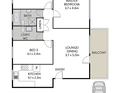 2/73 Milton Street, Ashfield, NSW 2131, 3房, 1浴, 公寓
