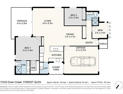 173/25 Owen Creek Road, Forest Glen, QLD 4556, 2房, 2浴, 乡村别墅