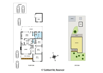 Plano ng Bahay - 17 Cuthbert Road, Reservoir, VIC 3073