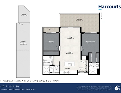 11/154 Musgrave Avenue, Southport, Gold Coast, 2房, 2浴, Apartment