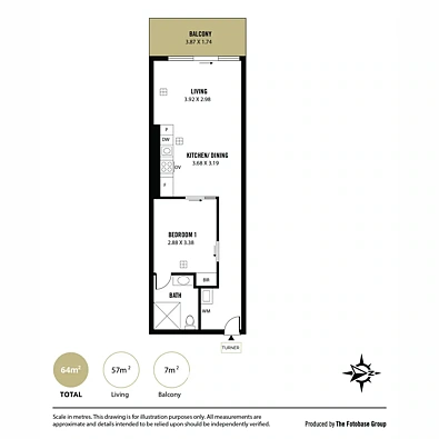 Floor plan - 913/96 North Terrace, Adelaide, SA 5000