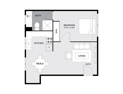 18/127 Madigan Street, Hackett, Inner North, 1 ਕਮਰੇ, 1 ਬਾਥਰੂਮ, Apartment