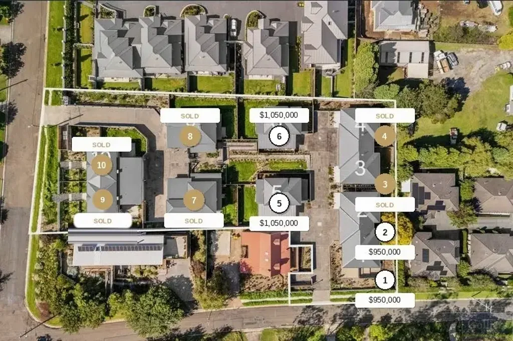 Bowral 3房  Townhouses for sale 1,2,5,6 from $950,000 to $1,050,000

SOLD
3-$1,030,000
4-$1,100,000
7-$1,160,000
8-$1,000,000
9-$974,000
10-$950,00