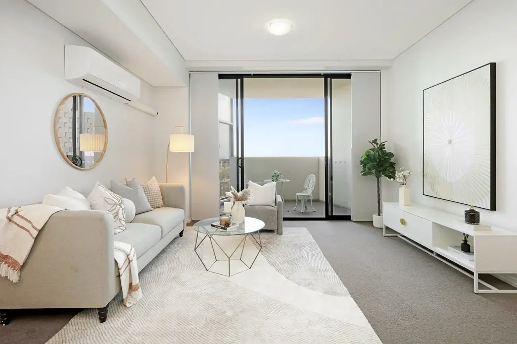 Redfern 1房 宽敞起居区 自然光倾泻 开放式布局 城市景观阳台 高品质电器 充足储物 宽敞卧室 智能储物 优雅浴室 学习角落 安全停车 城市便利 Chic Urban Living Awaits