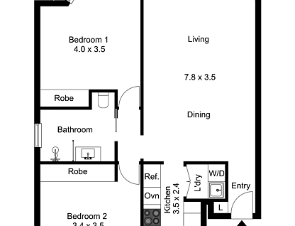 18/90 Brooks Street, Cooks Hill, Newcastle, 2 રૂમ, 1 બાથરૂમ, Apartment