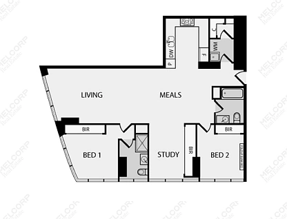 5605/35 Queensbridge Street, Southbank, Melbourne CBD, 3 Bedrooms, 2 Bathrooms, Apartment
