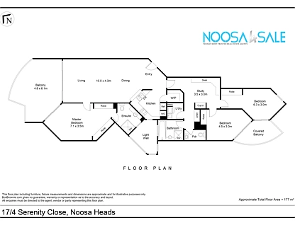 17/4 Serenity Close, Noosa Heads, Sunshine Coast, 3 habitaciones, 2 baños, Apartment