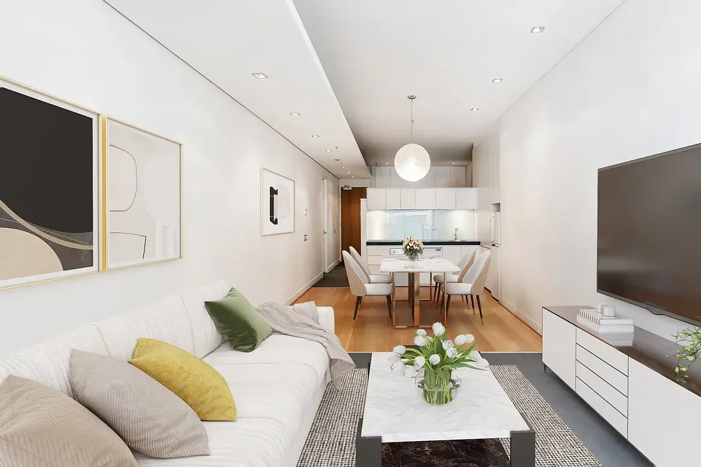 Milsons Point 1房 Azure高端公寓 宽敞59平米 开放式起居 阳台视野 厨房石材 海港漫步 咖啡馆林立 宠物友好 Stylish Urban Living in the Heart of Milsons Point