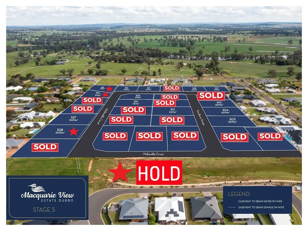 Dubbo  Be Quick to Secure A Lot In The Final Stage of Macquarie View Estate - 
Stage 5 - Now Registered & Ready to Build On!