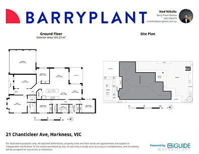 ਮੰਜ਼ਿਲ ਦੀ ਯੋਜਨਾ - 21 Chanticleer Avenue, Harkness, VIC 3337