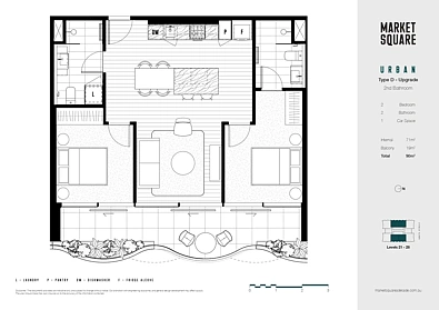 2303/21-59 Grote, Adelaide, SA 5000, 2 slaapkamers, 2 badkamers, Apartment