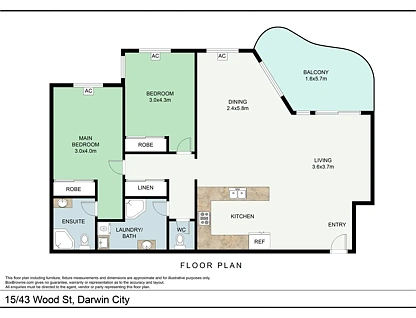 15/43 Woods Street, Darwin City, NT 800, 2 ਕਮਰੇ, 2 ਬਾਥਰੂਮ, Apartment
