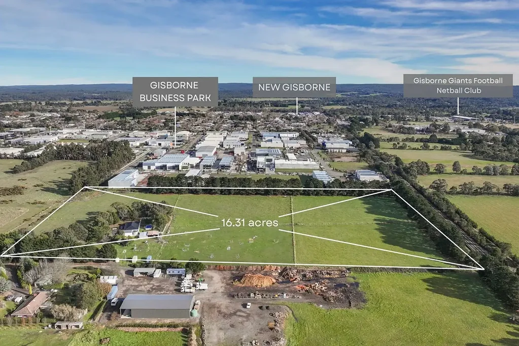 New Gisborne Prime Land Banking Opportunity – 16.31 Acres (Approx.) Adjacent to Gisborne Business Park