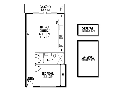 110/118 Vere Street, Abbotsford, Melbourne CBD, 1 habitaciones, 1 baños, Apartment
