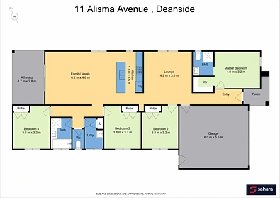 Floor plan - 11 Alisma Avenue, Deanside, VIC 3336