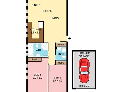 7/406-412 Railway Parade, Allawah, St George, 2房, 1浴, Unit