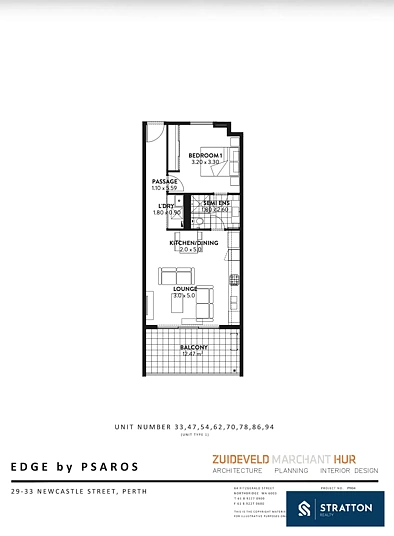 47/33 Newcastle Street, Perth, WA 6000, 1 slaapkamers, 1 badkamers, Apartment