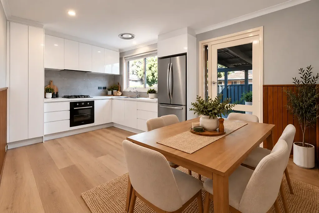 Cranbourne 3房 宽敞街角地块 670m²成熟花园 三卧木地板 全年舒适供暖制冷 带棚户外区 双车位近优校 步行商圈交通 670m² Corner Block Family Home in an Unbeatable Central Location