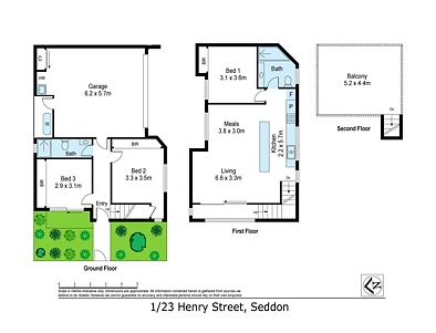 1/23 Henry Street, Seddon, VIC 3011, 3 slaapkamers, 2 badkamers, Townhouse