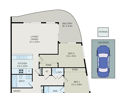 208/8 River Road West, Parramatta, Parramatta (Northwest suburbs), 2房, 2浴, Apartment