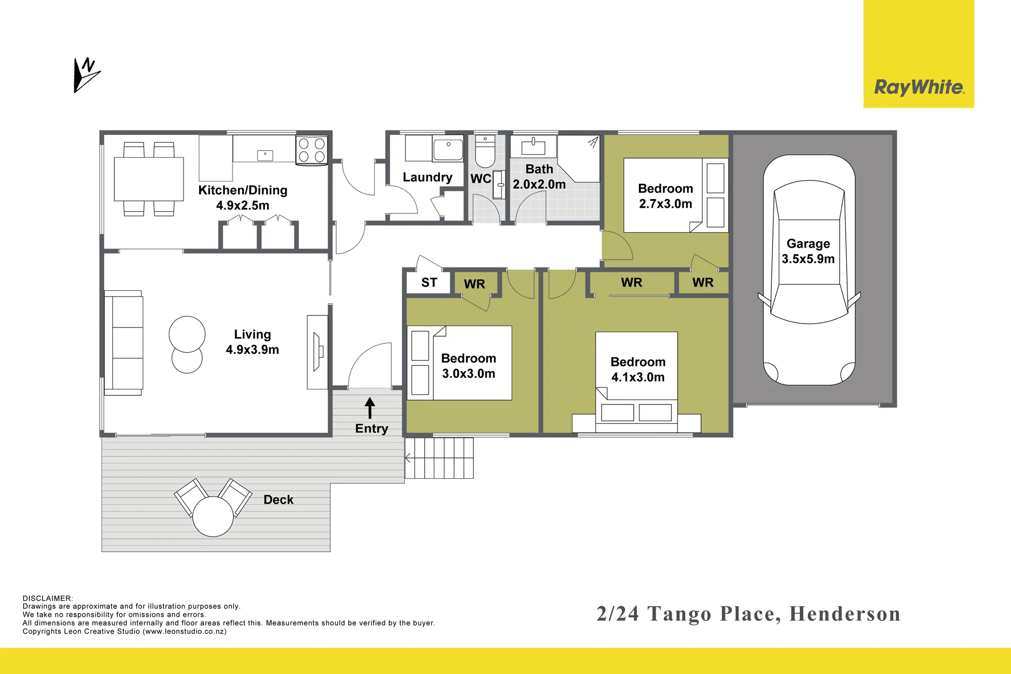 2/24 Tango Place, Henderson, Waitakere City, 3 Bedrooms, 1 Bathrooms, House
