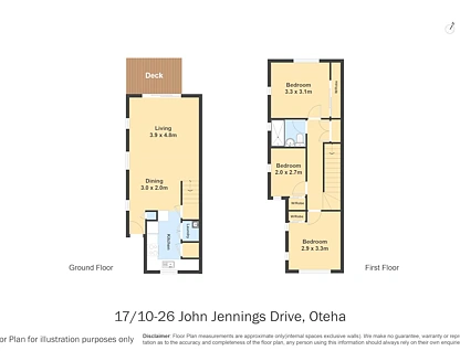17/10-26 John Jennings Drive, Oteha, North Shore City, 3 Bedrooms, 1 Bathrooms, Townhouse