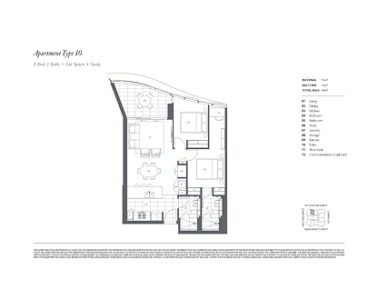 1210/15 Manning Street, South Brisbane, Brisbane - Inner City Region, 2 habitaciones, 2 baños, Apartment