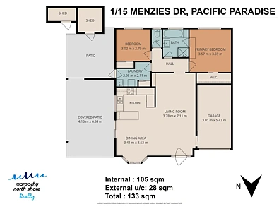 Unit 1/15 Menzies Drive, Pacific Paradise, QLD 4564, 2房, 1浴, House