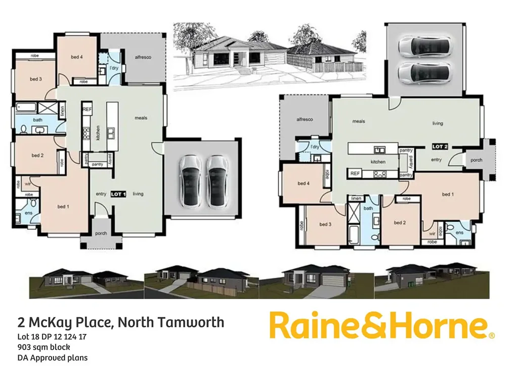Tamworth DA APPROVED FOR 2X 4 BEDROOM TORRENS TITLE HOMES