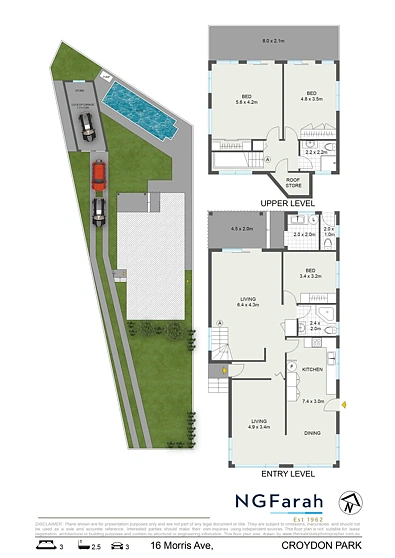 16 Morris Avenue, Croydon Park, NSW 2133, 3房, 2浴, House