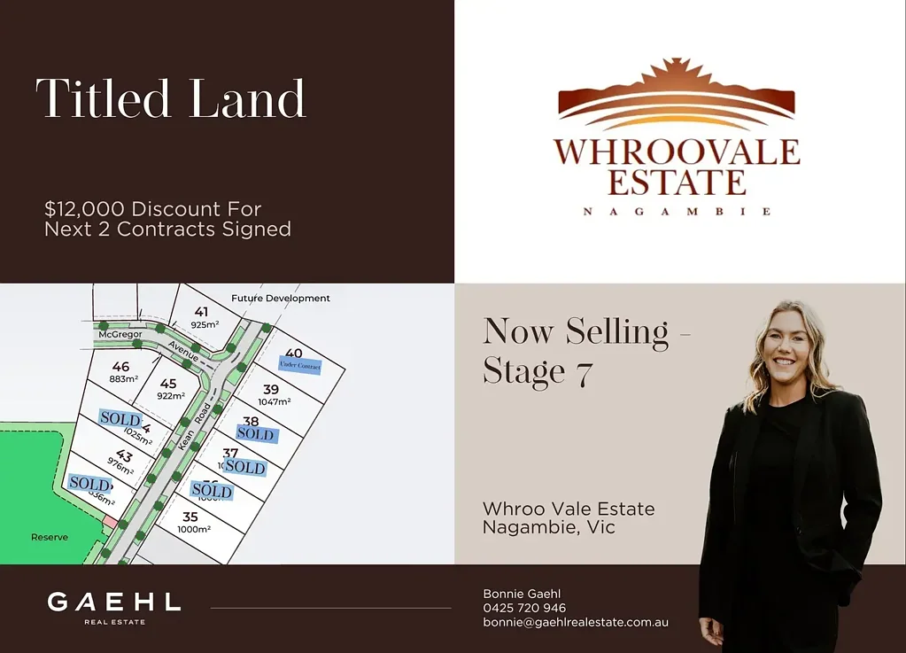 Nagambie Titled Land - Stage 7 Whroovale Estate
