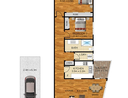 10/20 Pennant Hills Road, North Parramatta, Parramatta (Northwest suburbs), 2 habitaciones, 1 baños, Apartment