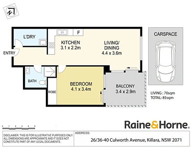 26/36-40 Culworth Ave, Killara, NSW 2071, 1 habitaciones, 1 baños, Apartment